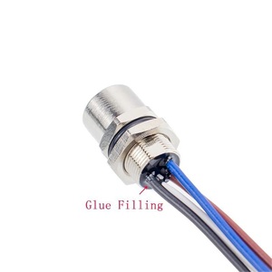 M8 Nam Nữ phía trước gắn kết kim loại ổ cắm với 30cm màu sắc khác nhau của điện tử lõi dây nịt 3 4 5 6 8pins hàn nối - Product Image 5