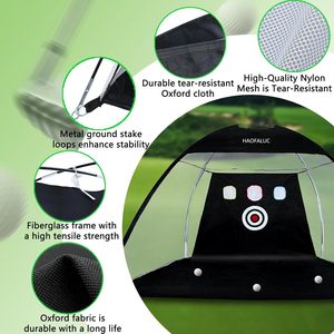 Magnífica Red de Práctica de Golf para Interiores con Objetivo, Red de Entrenamiento Resistente de Tela Oxford y Marco de Fibra de Vidrio - Product Image 1