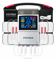 Appareil d'électrothérapie corporelle FOYOGA TENS EMS Pro 9000 Max 5-en-1, 80 programmes, 4 canaux, écran LCD couleur, masseur à impulsions, kit complet