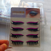 4 paires de faux cils en vison synthétique, autocollants sans colle, auto-adhésifs, recourbants, sans cruauté, réutilisables, effet 3D