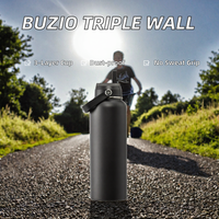 Bouteille d'eau isotherme à triple paroi de 40 oz avec bec verseur, isolation thermique, anti-fuite, anti-poussière, avec couvercles à paille