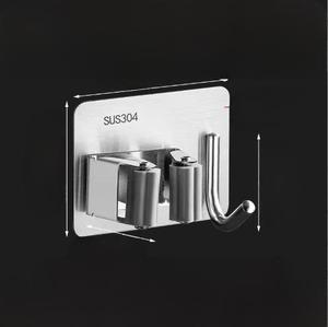 Hộ gia đình phẳng phòng tắm tổ chức treo tường thép không gỉ dính 4 Lau Chổi chủ - Product Image 4