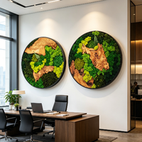 Panneau mural en bois de qualité supérieure avec mousse préservée, cadre artistique en mousse, décoration naturelle écologique pour la maison, l'hôtel, le bureau