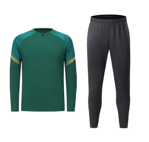 Ensemble de survêtement pour homme, veste de survêtement rouge, pantalon noir, tissu respirant, manches longues, col montant, coupe régulière, polyester, toutes saisons - Product Image 6