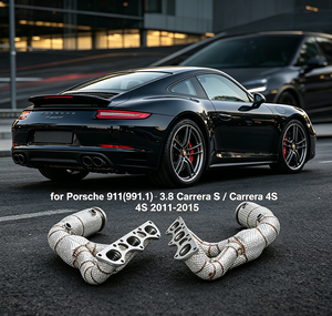 Collecteur d'échappement haute performance en acier inoxydable pour <span class=keywords><strong>Porsche</strong></span> <span class=keywords><strong>911</strong></span> 991.1 3.8 <span class=keywords><strong>Carrera</strong></span> <span class=keywords><strong>S</strong></span> 4S 2011-2015, collecteur de course à longueurs égales - Product Image 1