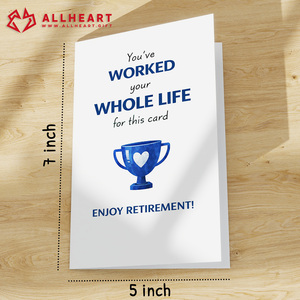 Cartes de retraite personnalisées 5x7 pouces, carte « Je t'aime » avec faible MOQ, enveloppe et autocollant inclus - Product Image 2