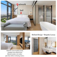 Großhandel Massivholz Hotel-Schlafzimmermöbel-Set Modernes Design Umweltfreundlich & Langlebig King/Queen Bett Maßgefertigte Hotelmöbel