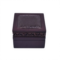 Boîte à bijoux et montres rectangulaire en MDF personnalisable, faite à la main, avec fermeture magnétique, couleur et taille personnalisées, finition piano simple