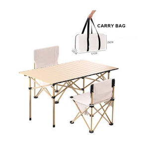Mesa y Sillas Plegables de Aleación de Aluminio para Exteriores, Juego de Mesa y Sillas Portátil de Cinco Piezas para Acampar - Product Image 2