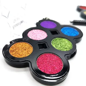 Romantic flower 6 color waterproof twinkle eye shadow