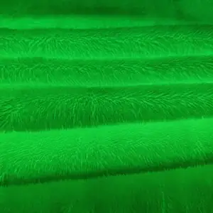 Groene Fluorescerende Hoge Heldere Gloed In De Donkere Lichtgevende 100% Polyester Pluche Fleece Stof Parel Fluwelen Stof Voor Speelgoed