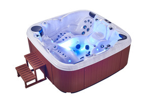 Bain à remous électrique Joyspa de forme carrée pour 5 personnes, éclairage intégré, bain à remous de luxe pour adultes, baignoire en acrylique à vendre - Product Image 3