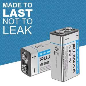 Pile alcaline PUJIMAX 9V 6LR61 6F22 1 pièce en carton, super puissance pour multimètre, télécommande, piles sèches - Product Image 4