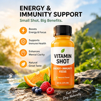 HACCP Halal NUTRTECH Shot de Vitamine D 50ml Liquide Oral Zinc Soutien Immunitaire Adulte Beauté Antioxydant Sans Sucre Femmes Enceintes