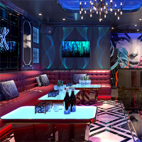 Ensembles de mobilier de bar DJ personnalisables pour boîtes de nuit commerciales, restaurants, extérieur, en cuir PU moderne et écologique, canapé et comptoir