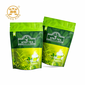 Emballage de sachets debout avec fermeture éclair scellée pour les feuilles de thé en poudre avec logo personnalisé, imprimé en gravure, en aluminium et plastique - Product Image 3