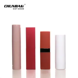 luxury cute custom cosmetic 10ml white red matte pink square lip gloss balm sample empty containers lipstick tube packaging