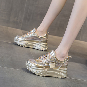 Оптовая продажа напрямую с фабрики: новые женские повседневные кроссовки из сетки на платформе для весны и лета, дизайнерские. - Product Image 5