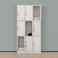 Armoire métallique à 9 portes en acier, couleur brun clair, pour vestiaire de gym et école – Approvisionnement direct usine