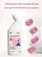 Nettoyant WC liquide écologique jetable parfum floral, élimination des taches d'urine et de calcaire, élimination des odeurs, 500 ml, entièrement naturel