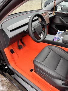Tapis de sol universel pour voiture Tesla en cuir imperméable coloré personnalisé pour tous les modèles - Model <span class=keywords><strong>X</strong></span> et Model S - Product Image 4