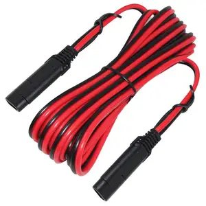 Gps 12v plugue conector de painel, 2 pinos de extensão, cabos solares 14awg pvc sae, bateria