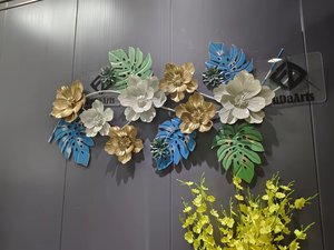 Décoration Murale Métal 3D Grand Format 135*75, Design Fabricant, Forme Fleur Intérieure, pour Salon - Product Image 5