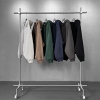 Sudadera con capucha BOXY de alta calidad con forro polar y doble cremallera para hombre, otoño-invierno, al por mayor