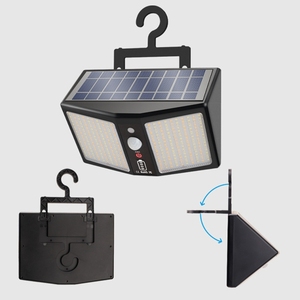 Lampu Surya 2000LM 360LED yang Ditingkatkan, 6 Model Sensor Gerak IP65 Tahan Air, Lampu Dinding untuk Halaman Luar Ruangan + Kabel USB + Pengait - Product Image 2