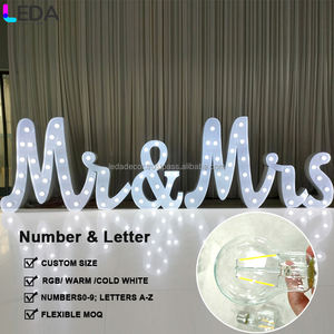 Letrero de Neón LED Personalizado para Decoración de Bodas, Letrero de Neón LED para Bodas, Sr. y Sra., Gran Oferta - Product Image 2