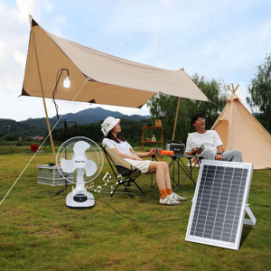 Ventilateurs solaires rechargeables personnalisés en gros pour le camping, mini ventilateurs portables USB à moteur solaire pour la maison, intérieur/extérieur T98 - Product Image 2