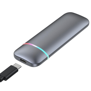 RGBモバイルSSDエンクロージャデュアルプロトコルNVMe/NGFF USB3.1 10G高速SATA M2内蔵ライトUSBボックスコンピュータゲーム用 - Product Image 1