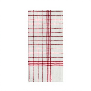 Striped Cotton Kitchen <b>Towel</b> Rectangle Woven Eco-Friendly Quick-Dry <b>Red</b> White Pattern Machine Washable - Product Image 1