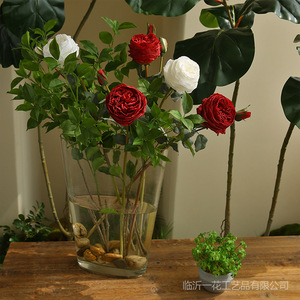 Arte Floral Yihua, Rosas Artificiales, Flor de Seda Rosa, Decoración para Jarrón, Adorno para Sala de Estar, Dormitorio - Product Image 4
