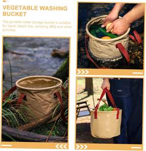 Réservoir d'<span class=keywords><strong>eau</strong></span> portable personnalisé en silicone sac de rangement de voyage extérieur style roll-top avec poignée de seau pliable pour camping pêche - Product Image 4