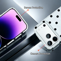 Polka Dot Magnetische Telefoonhoes met Onafhankelijke Metalen Knoppen & Verhoogde Anti-Kras Camera Rand voor iPhone 17 Pro Max