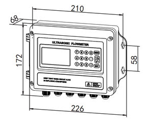 壁に取り付けられたバッチ1% 正確なデジタルステンレス鋼オイル液体非接触測定モジュラー超音波流量計 - Product Image 3