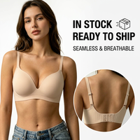 En stock, soutien-gorge sans couture sans fil pour femmes, bralette à fines bretelles, confortable, respirant, style fin, sans armature, bralette pour femmes