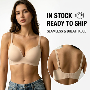 In Stock Seamless Wireless Bra Women Thin Strap Bralette Comfortable Breathable Slim Style Without Steel Ring Women's Bralette