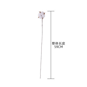 Branches de coton séchées CallaFloral, blanches, branche unique, fleurs artificielles, décoration intérieure - Product Image 4