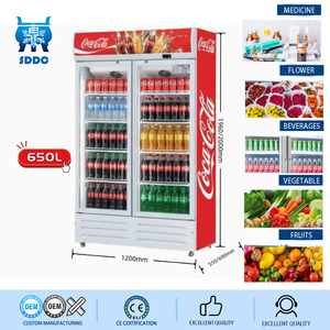 Refrigerador Comercial para Bebidas con Puerta de Vidrio, Enfriamiento por Aire, Compresor y Luz LED - Product Image 1