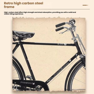 Bicicletta Vintage da Montagna <span class=keywords><strong>28</strong></span> Pollici con Telaio in Acciaio al Carbonio e Freno a Mano - Product Image 3