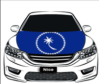 Housse de capot de voiture élastique portable, motif drapeau national unique, accessoire de décoration automobile pour défilés et rencontres automobiles