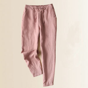 <span class=keywords><strong>Pantaloni</strong></span> Estivi da <span class=keywords><strong>Uomo</strong></span> Shinesia OEM Personalizzati, Leggeri, a Vita Media, Casual, Essenziali, Larghi, di Alta Qualità, <span class=keywords><strong>100</strong></span>% <span class=keywords><strong>Lino</strong></span> - Product Image 3