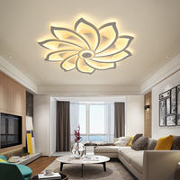 Plafonnier LED moderne de luxe en forme de fleur, style nordique, pétale de lotus, pour salon, chambre, villa, décoration intérieure