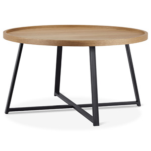 Modern Luxury Vintage Style Nesting Coffee <b>Table</b> Set 2 New Design Wooden Top <b>Black</b> Metal Frame Dining Home Use Living Room - Product Image 6