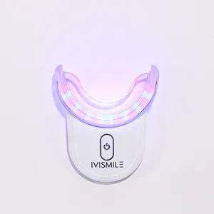 IVISMILE 치과 표백 무선 이중 조명 기술 32 레드 블루 LED 전구 치아 미백 빛