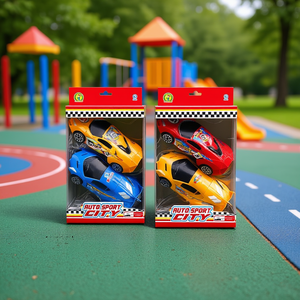 Auto Sport City, Juego de 2 Autos de Juguete de Fricción, Escala 1:32, Vehículos de Carreras de Plástico para Niños de 5 a 7 Años, Unisex - Product Image 3