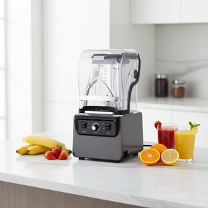 Licuadora Comercial para Cocina, Trituradora de Hielo de Alta Resistencia con Cubierta Insonorizante, Mezcladora de Alimentos de Bajo Ruido - Product Image 1