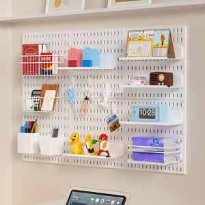 Support <span class=keywords><strong>mural</strong></span> pour panneau perforé Organisateur <span class=keywords><strong>de</strong></span> <span class=keywords><strong>bureau</strong></span> et étagère d'accessoires pour <span class=keywords><strong>bureau</strong></span> - Product Image 1